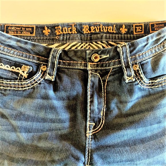 Rock Revival Womens Jeans Sz 32 Skinny - Picture 2 of 8